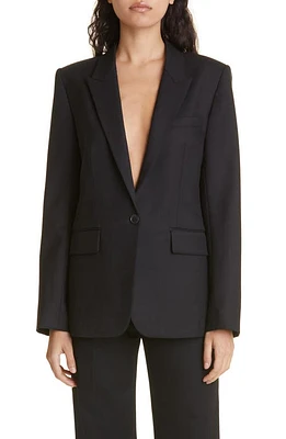 Nili Lotan Adele Stretch Virgin Wool Jacket in Black at Nordstrom, Size 6