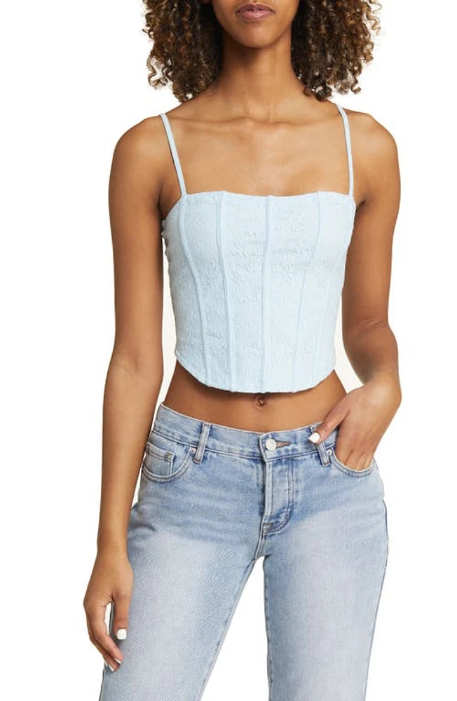 BP. Lace Corset Camisole Blue Omphalodes at Nordstrom,