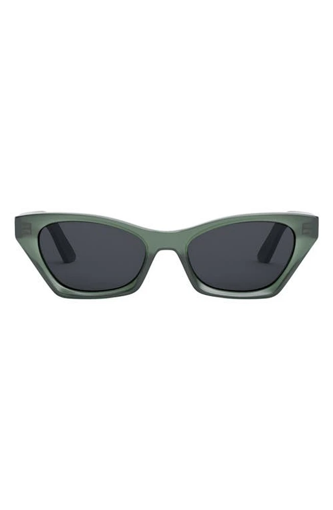 'DiorMidnight B1I 53mm Butterfly Sunglasses in Dark Green/Other /Smoke at Nordstrom