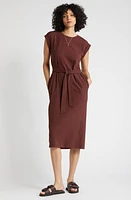 Nordstrom Tie Waist Stretch Cotton Knit Dress at Nordstrom,