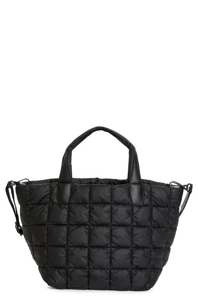 VeeCollective Medium Porter Water Repellent Quilted Tote in Matt Black at Nordstrom