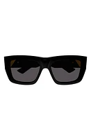 Bottega Veneta 57mm Square Sunglasses in Black at Nordstrom