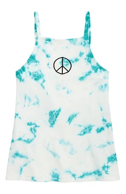 Treasure & Bond Kids' High Neck Tank Teal Capri Tie Dye at