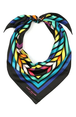 Kurt Geiger London Abstract Square Large Silk Scarf in Rainbow at Nordstrom