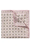 Eton Medallion Silk Pocket Square in Medium Pink at Nordstrom