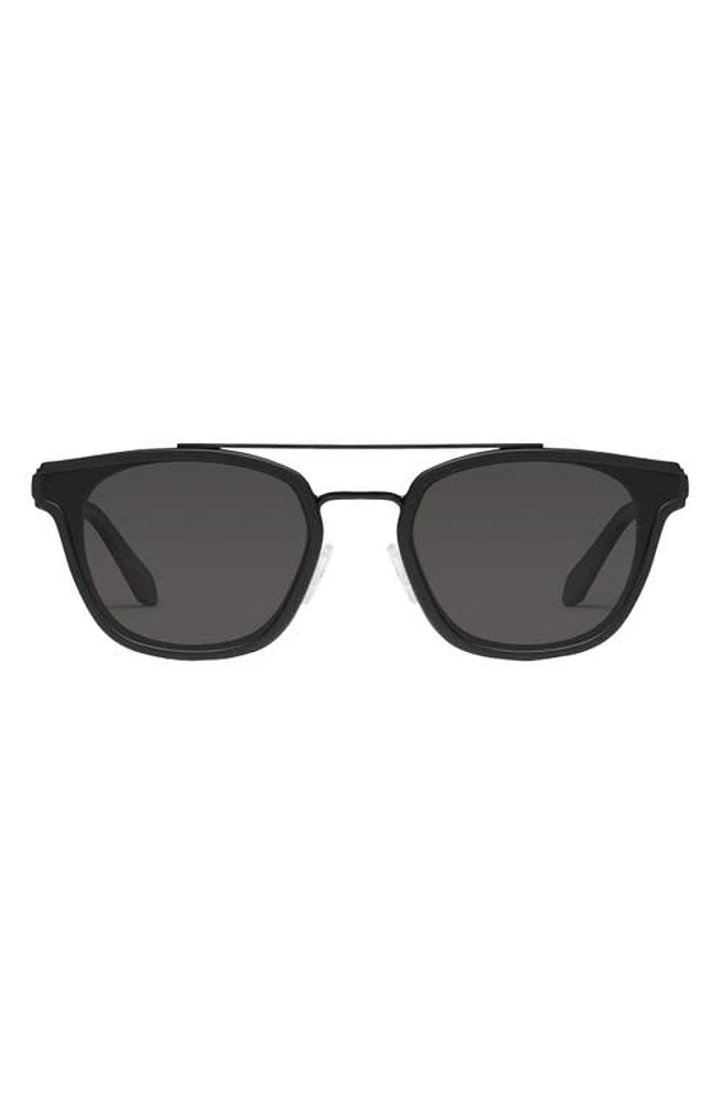 Quay Australia Getaway 44mm Polarized Square Sunglasses in Matte Black Polarized at Nordstrom