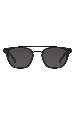 Quay Australia Getaway 44mm Polarized Square Sunglasses in Matte Black Polarized at Nordstrom