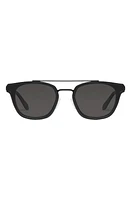 Quay Australia Getaway 44mm Polarized Square Sunglasses in Matte Black Polarized at Nordstrom