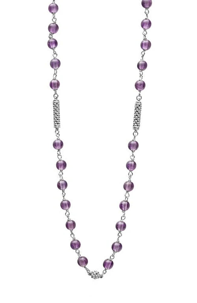 LAGOS Caviar Icon Amethyst Bead Necklace in Amathyst at Nordstrom