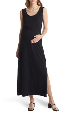 Angel Maternity Essential Maternity/Nursing Dress Black at Nordstrom,