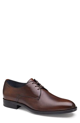 Johnston & Murphy COLLECTION Flynch Plain Toe Derby Mahogany Italian Calfskin at Nordstrom,