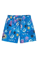 Boardies Kids' Birsak Swim Trunks Blue at Nordstrom,