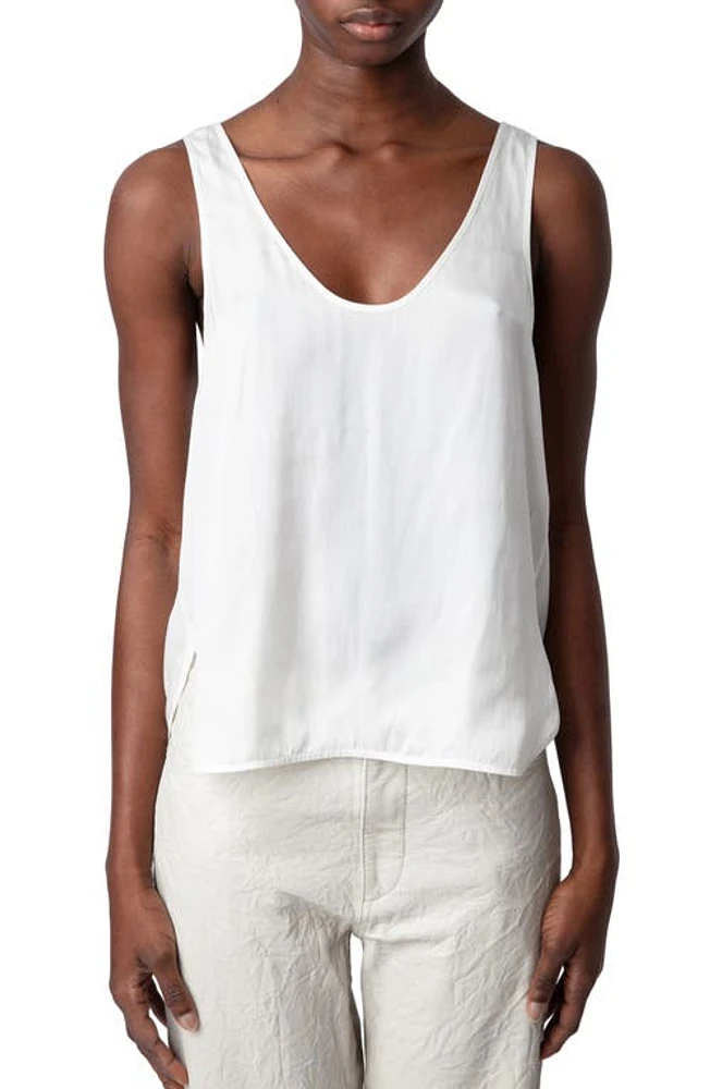 Zadig & Voltaire Carys Satin Tank at Nordstrom,