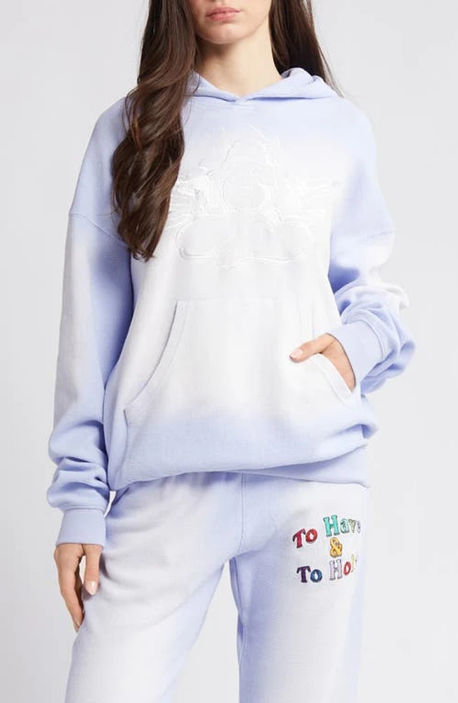 BOYS LIE Vows Embroidered Graphic Colorblock Hoodie Lavender at Nordstrom,