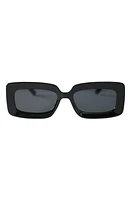 Fifth & Ninth River 51mm Polarized Rectangular Sunglasses in Black/Black at Nordstrom