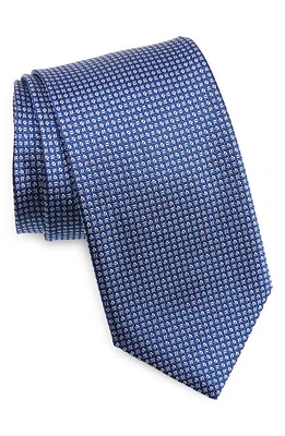 David Donahue Neat Silk Tie in Royal at Nordstrom