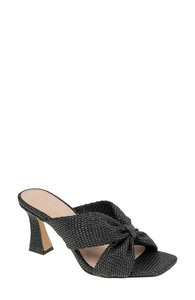 bcbg Rooba Slide Sandal Black Raffia at Nordstrom,