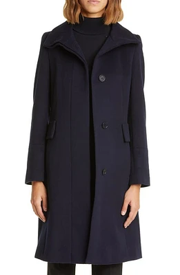 Akris punto Stand Collar Wool Blend Fleece Coat at