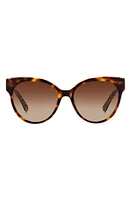 Kate Spade New York aubriela 55mm gradient round sunglasses in Havana Pattern/Brown Polar at Nordstrom