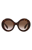 Oliver Peoples Dejeanne 50mm Round Sunglasses in Dark Brown at Nordstrom