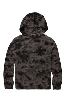 Volcom Kids' Stonedye Tie Dye Cotton Hoodie in Storm Cloud at Nordstrom