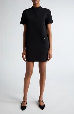 Max Mara Lord Twill Knit Shift Dress Black at Nordstrom,