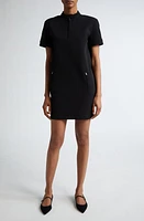 Max Mara Lord Twill Knit Shift Dress Black at Nordstrom,