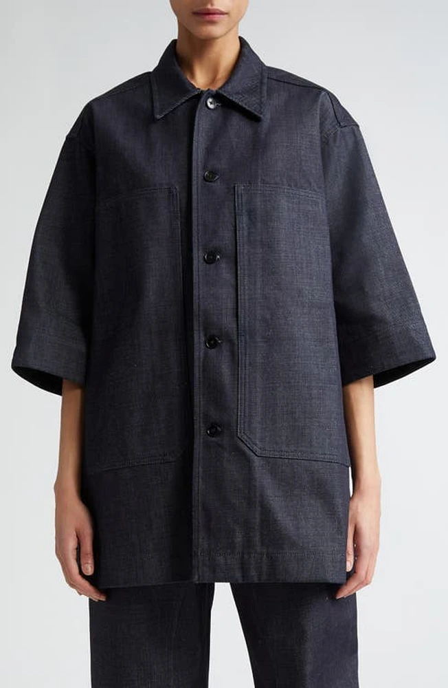 Jil Sander Oversize Denim Overshirt Magnet at Nordstrom, Us