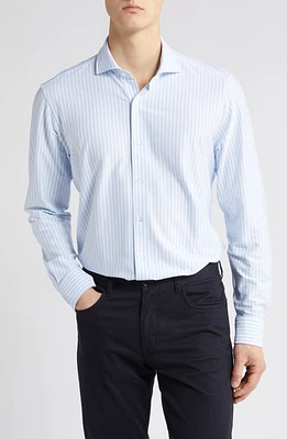 Peter Millar Excursionist Flex Button-Up Shirt Blue Frost at Nordstrom,