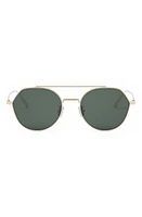 'Diorblacksuit R6U 54mm Geometric Sunglasses in Shiny Gold Dh /Green at Nordstrom