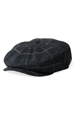 Brixton Brood Wool Blend Driving Cap Navy/Black/Off White at Nordstrom,