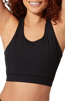 Threads 4 Thought Lunette Sports Bra Jet Black at Nordstrom,