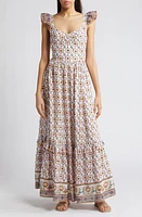 Cleobella Nica Ruffle Organic Cotton Maxi Sundress Marrakesh Print at Nordstrom,