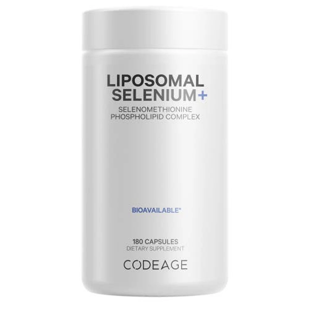 Codeage Liposomal Selenium Supplement, Trace Mineral Selenomethionine, 6-Month Supply, Vegan, 180 ct in White at Nordstrom