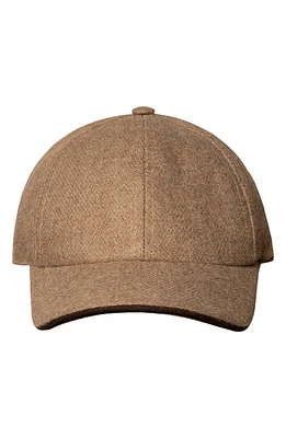 Eton Wool Blend Baseball Cap Off-White/Brown at Nordstrom,