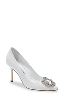 Manolo Blahnik Hangisi Crystal Buckle Pump at Nordstrom