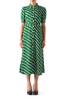 LK Bennett Valerie Geo Print Midi Shirtdress Green at Nordstrom, Us