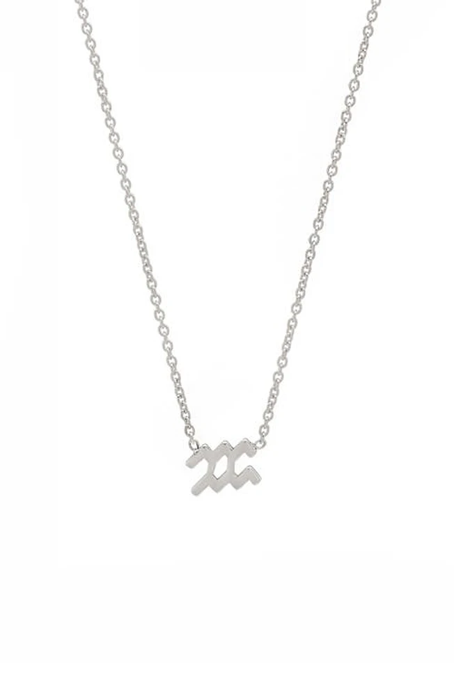 BYCHARI Zodiac Pendant Necklace in Aquarius at Nordstrom