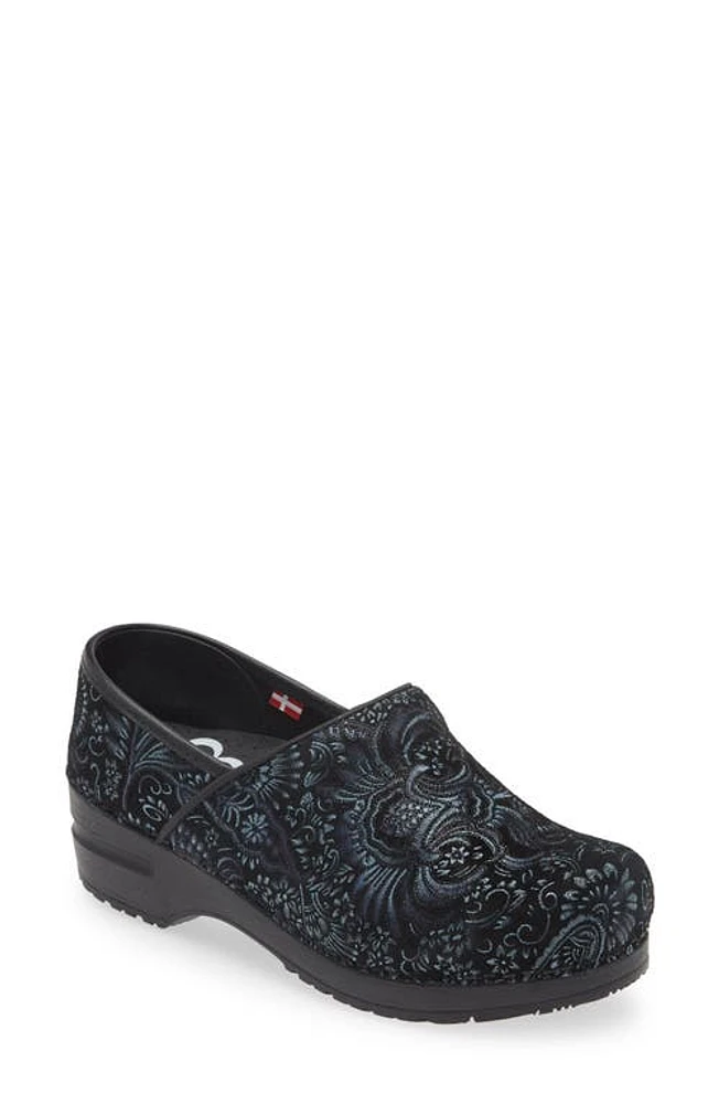 Sanita Boteh Paisley Print Clog Blue at Nordstrom,