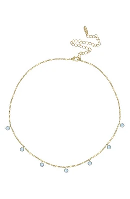 Ettika Blue Opal Disc Station Necklace in Gold at Nordstrom