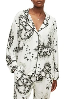 AllSaints Safi Orsino Pajama Shirt Ecru White at Nordstrom,