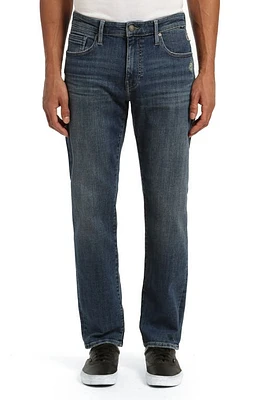 Mavi Jeans Zach Straight Leg Jeans in Dark Vintage Organic Move at Nordstrom, Size 42 X 30