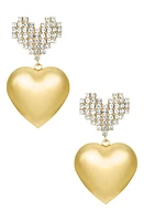 Ettika Digital Love Heart Drop Earrings in Gold at Nordstrom