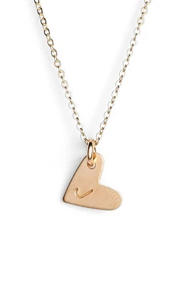 Nashelle 14k-Gold Fill Initial Mini Heart Pendant Necklace in Gold/J at Nordstrom