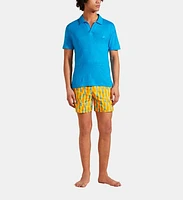 Vilebrequin Men's Solid Linen Jersey Polo Shirt in Bleu Hawai at Nordstrom