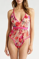 KILO BRAVA Embroidered Mesh Teddy Mixed Berry at Nordstrom,