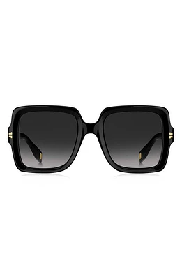 Marc Jacobs 51mm Square Sunglasses in Gold Black /Grey Shaded at Nordstrom