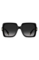 Marc Jacobs 51mm Square Sunglasses in Gold Black /Grey Shaded at Nordstrom