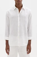 Theory Irving Solid Linen Button-Up Shirt at Nordstrom,