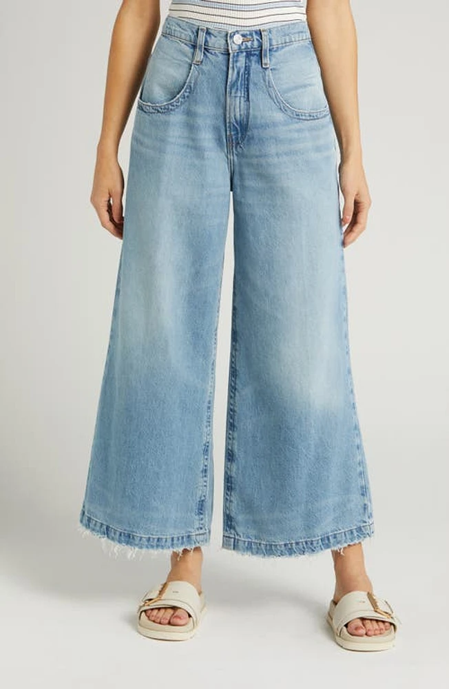 FRAME The Pixie Skater High Waist Wide Leg Jeans Rhode at Nordstrom,